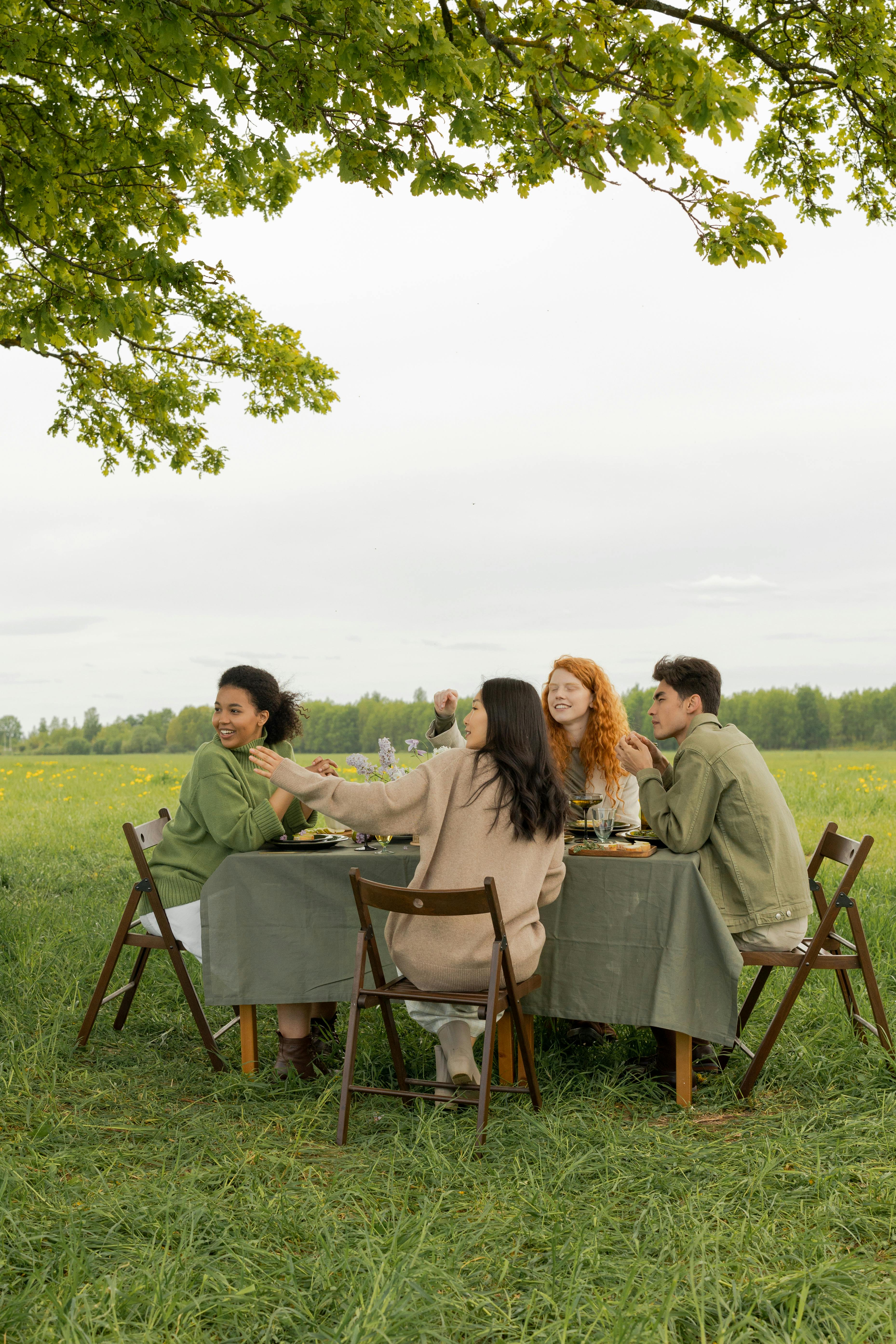 A counselling group in conversation